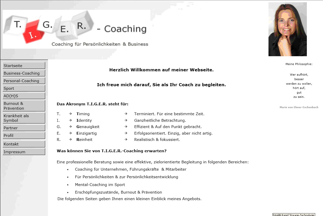 Homepage Tiger Coaching